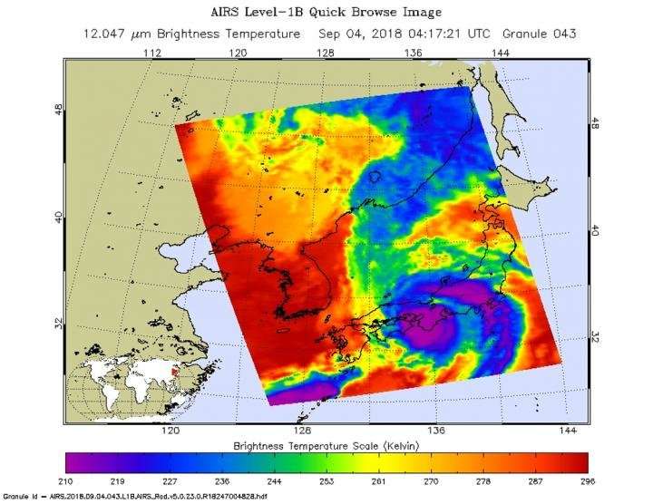 NASA sees landfall of Tropical Storm Jebi