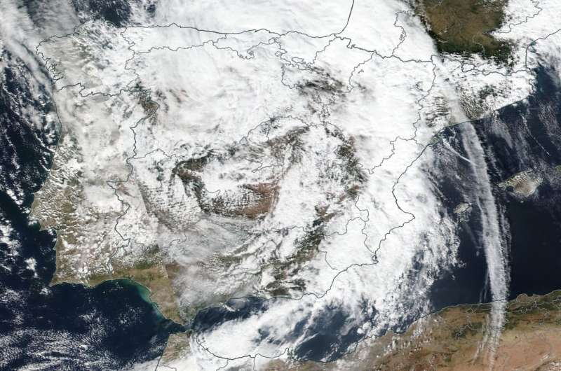 NASA sees remnants of Post-Tropical Cyclone Leslie over Spain
