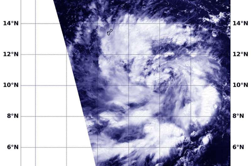NASA sees tenth tropical depression form in northwestern Pacific, Guam posts warnings