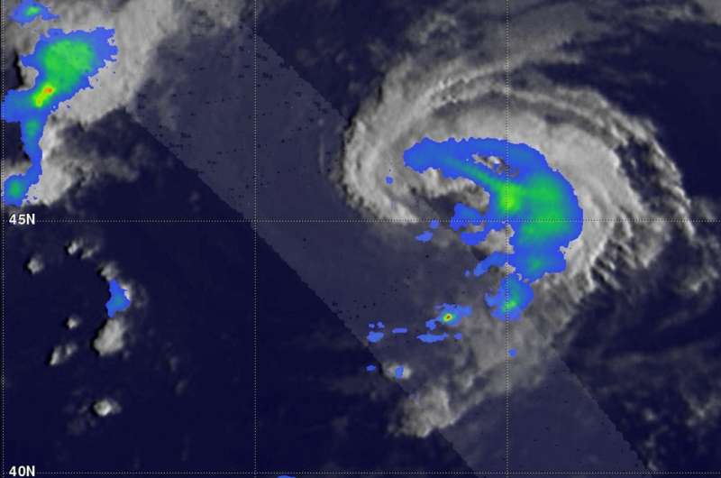 NASA's GPM analyzes Atlantic Tropical Storm Ernesto's rainfall