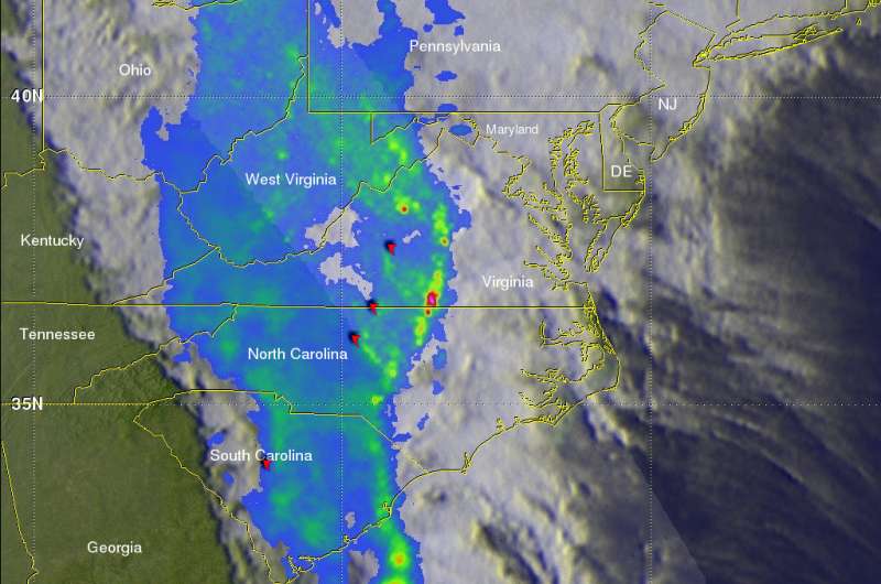 NASA's GPM catches line of strong storms responsible for tornadoes in eastern US