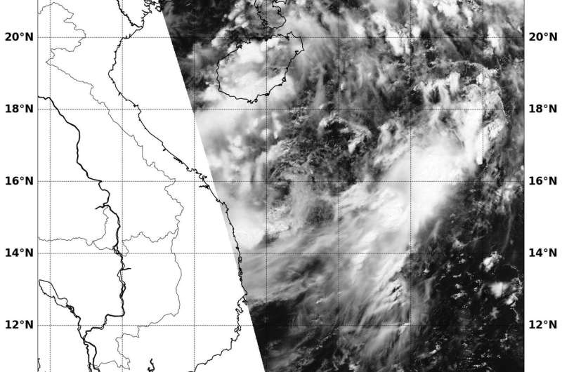 NASA spots tropical depression 05W approaching China's Hainan Island