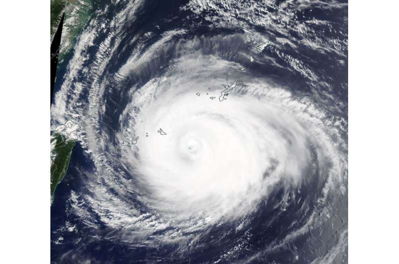 NASA spots Typhoon Maria's ragged eyewall replacement