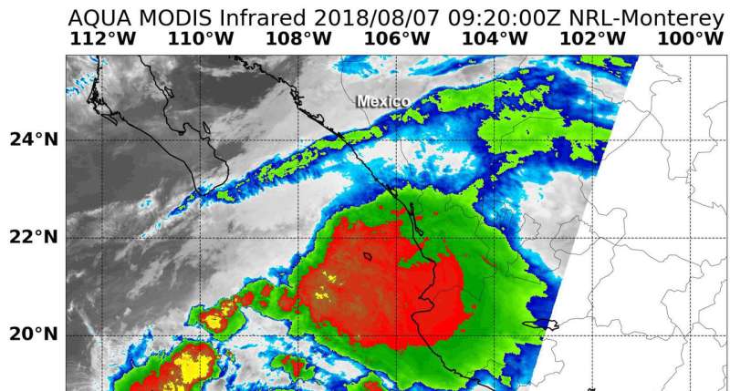 NASA watches as Tropical Storm Ileana weakens from two factors
