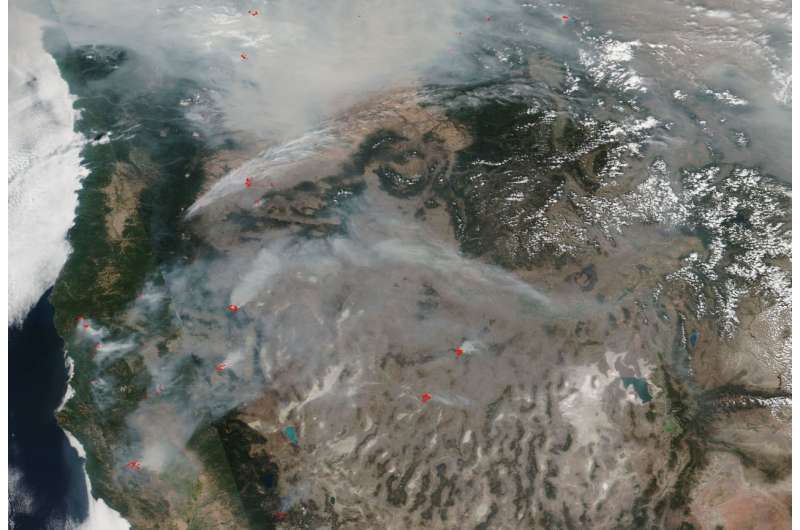 Near two million acres on fire in the United States