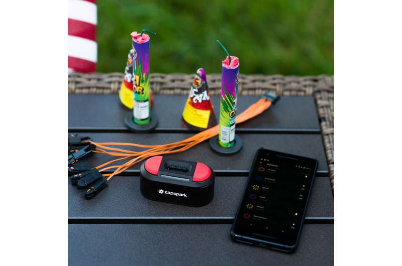 New device and companion app let anyone safely trigger fireworks from their smartphones