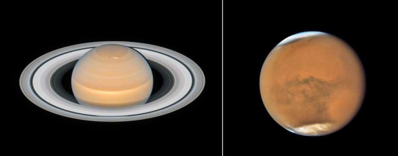 New family photos of Mars and Saturn from Hubble