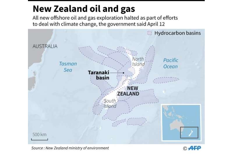 New Zealand's government has 22 active offshore oil and gas exploration permits