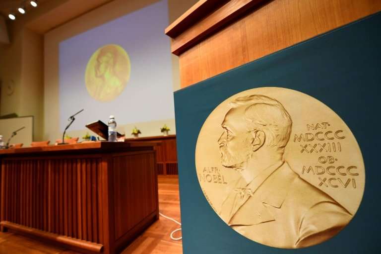 Nobel winners' names are engraved on the back of the medal, except for the peace and economics prizes