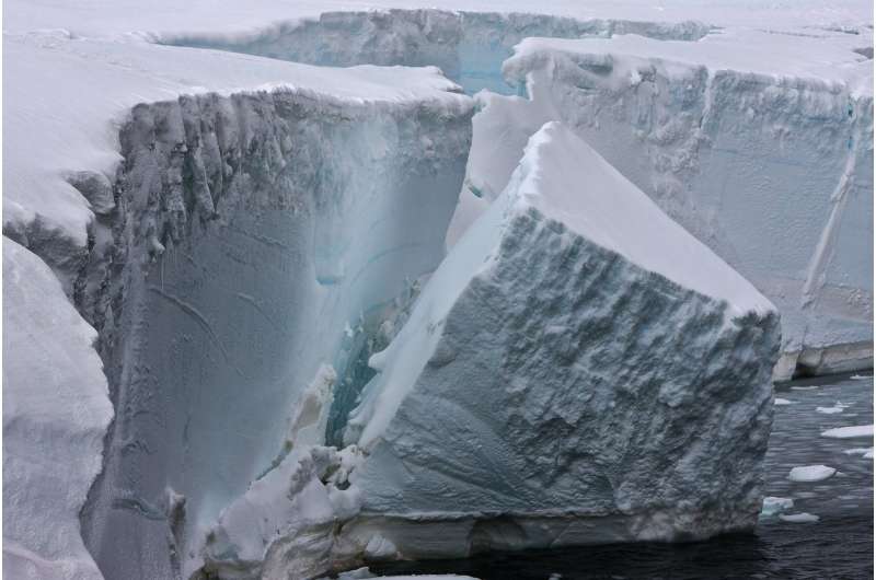 Ocean waves following sea ice loss trigger Antarctic ice shelf collapse