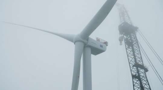 Offshore wind farm: First of 11 turbines goes up in Scotland initiative