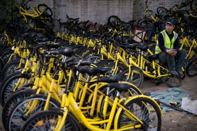 Ofo's lemon-yellow bicycles are ubiquitous in Chinese cities