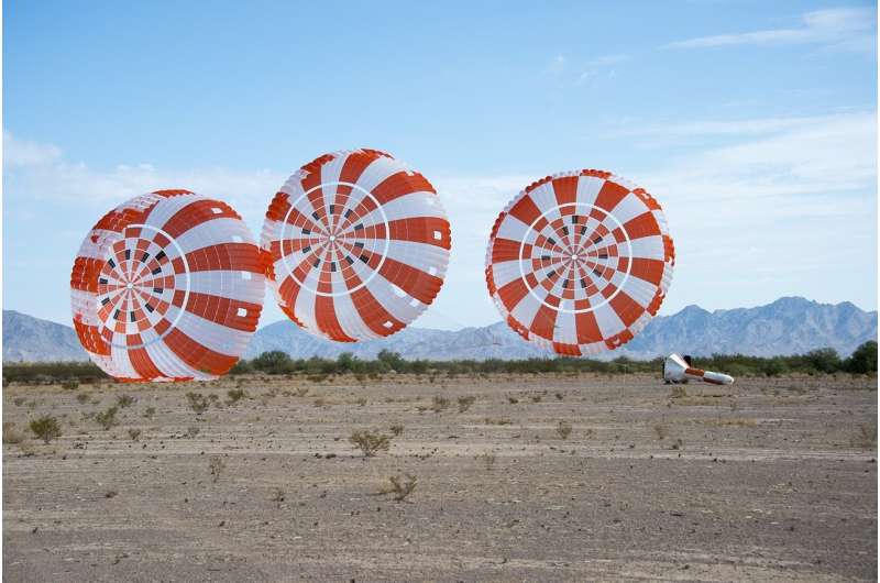 Orion parachutes chalk up another test success in Arizona