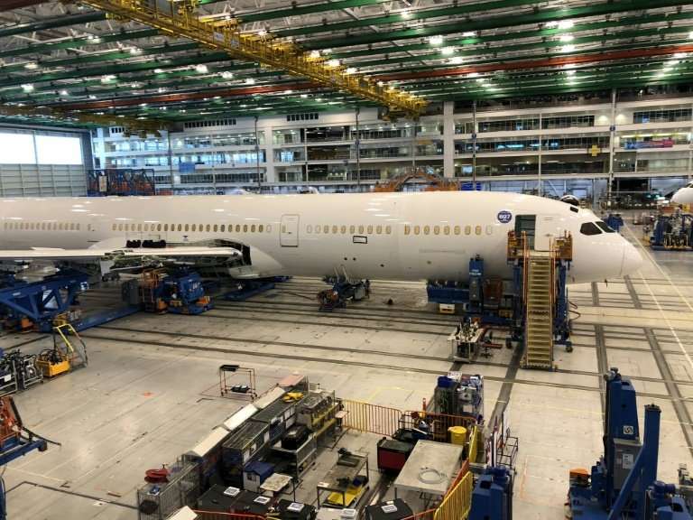 Planes are seen under construction at a Boeing assembly plant in North Charleston, South Carolina—which President Donald Trump v