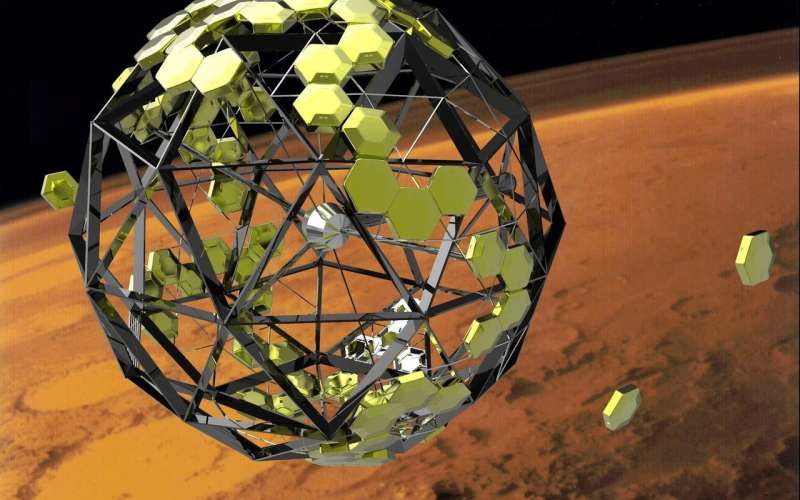 Plans for a modular Martian base on that would provide its own radiation shielding