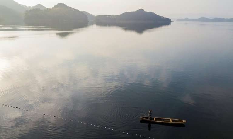 Qiandao Lake covers an area nearly the size of Singapore