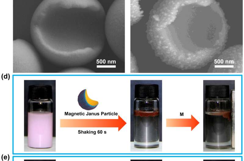 Rapid and efficient oil-water separation achieved by newly-developed particles