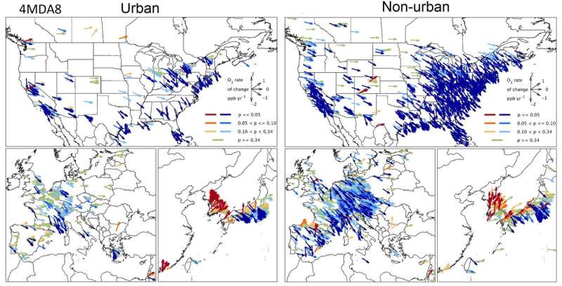 Research on global surface ozone levels shows populations most affected by air pollution
