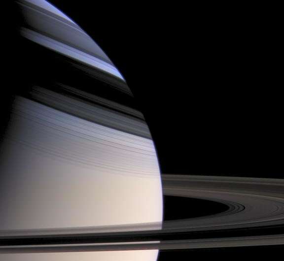 Rings make Saturn shadier, bluer and less hazy in winter
