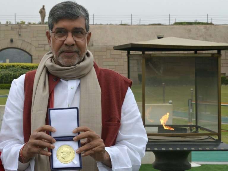 Robbers in India stole  a replica of Kailash Satyarthi's Nobel Peace Prize medal