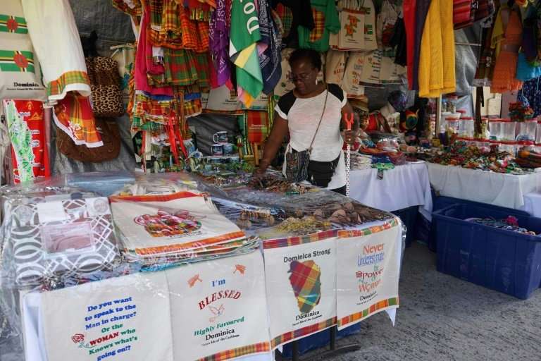 Roseau market stall vendor Augustina John says business has dropped by half