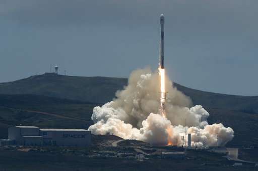 Science and commercial satellites launched from California