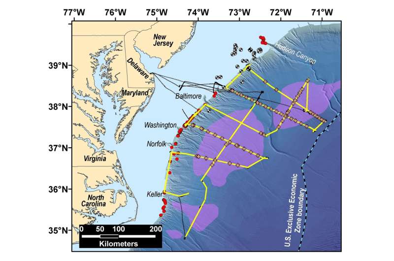 Seismic research cruise provides new data on US Atlantic margin gas hydrates