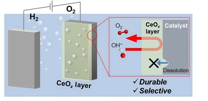Shielding oxygen production to keep hydrogen coming