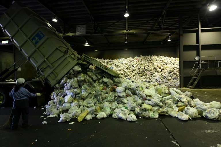 Some 10 tonnes of recyclable plastics are brought in every day to be processed at the Ichikawa Kankyo Engineering centre