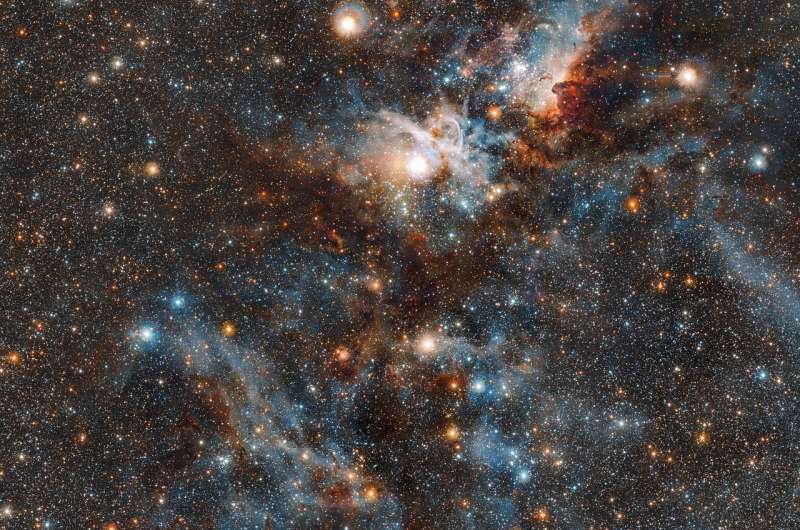 Stars vs. dust in the Carina Nebula