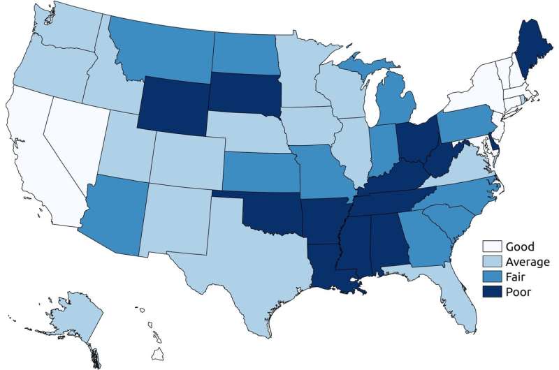 State-by-state causes of infant mortality in the US
