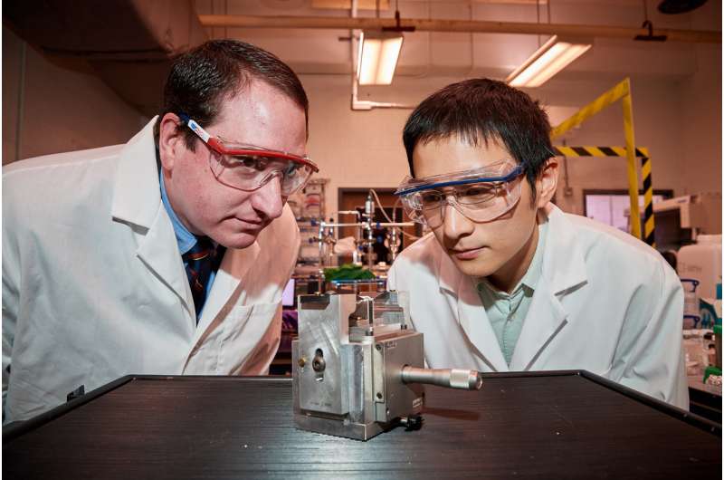 Strain improves performance of atomically thin semiconductor material