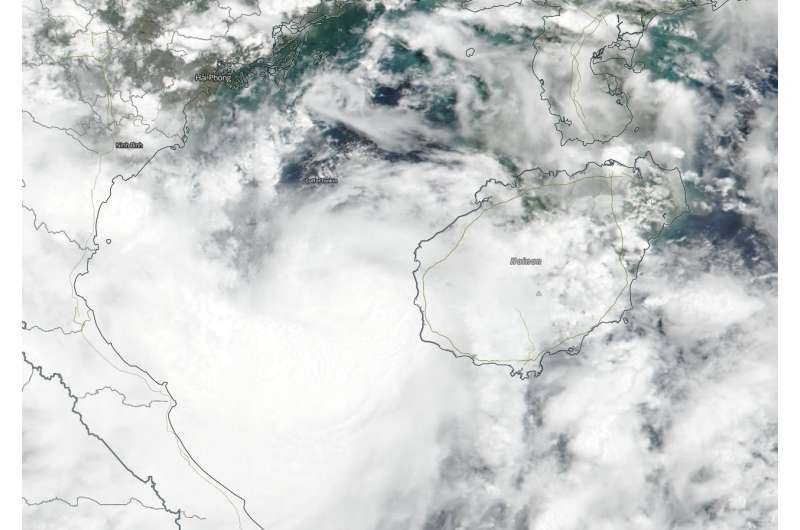Suomi NPP satellite sees compact storm Son-Tinh Headed for Vietnam
