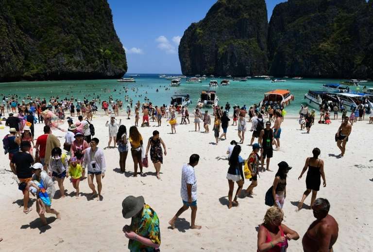 The 2000 movie 'The Beach' prompted hordes of tourists to visit,  damaging the coral ecosystem and eroding the once pristine whi