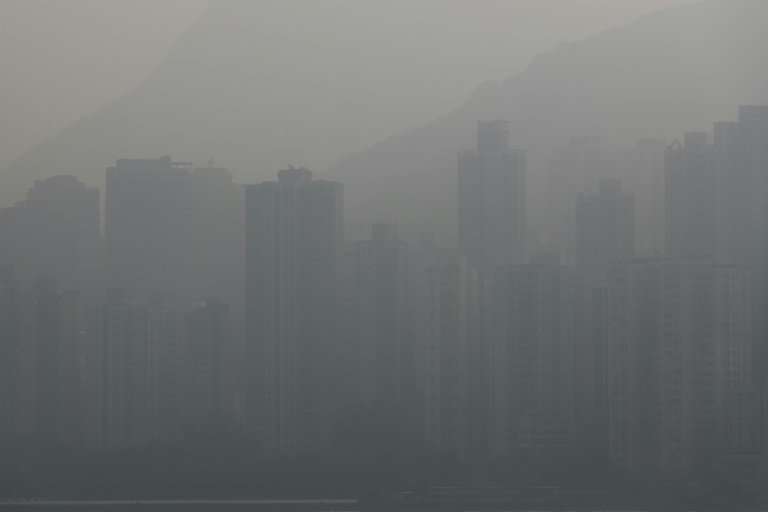 The air quality in Hong Kong Monday was categorised as &quot;unhealthy&quot; on the World Air Quality Index