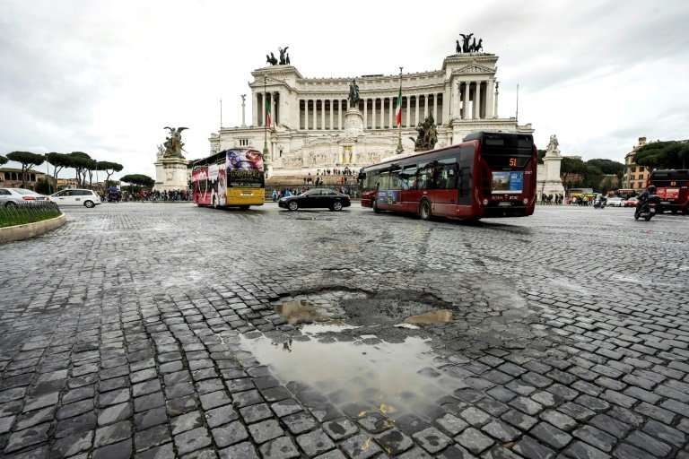 The busy streets of Rome found to have the lowest road safety rating in a Greenpeace report