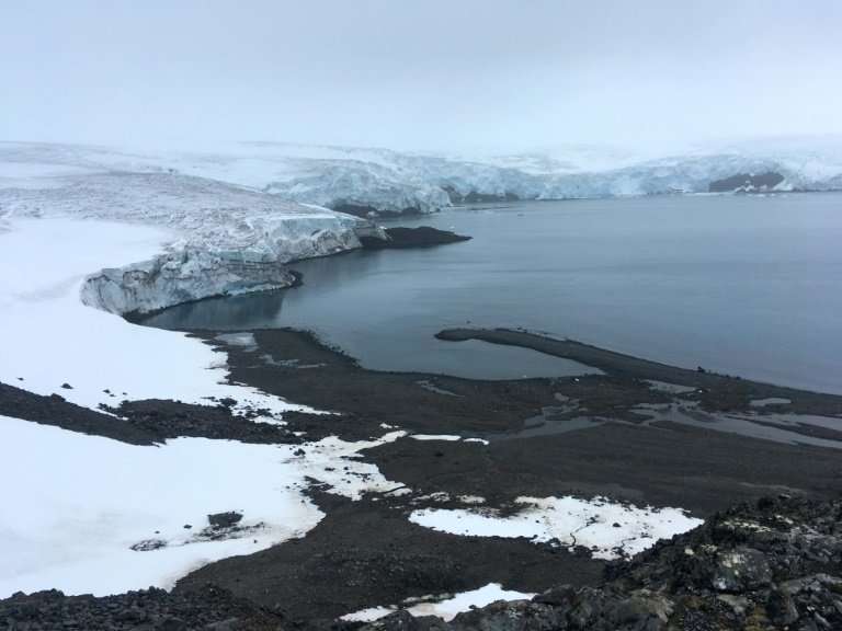 The Collins glacier on King George Island in the Antarctic has retreated in the last 10 years and shows signs of fragility