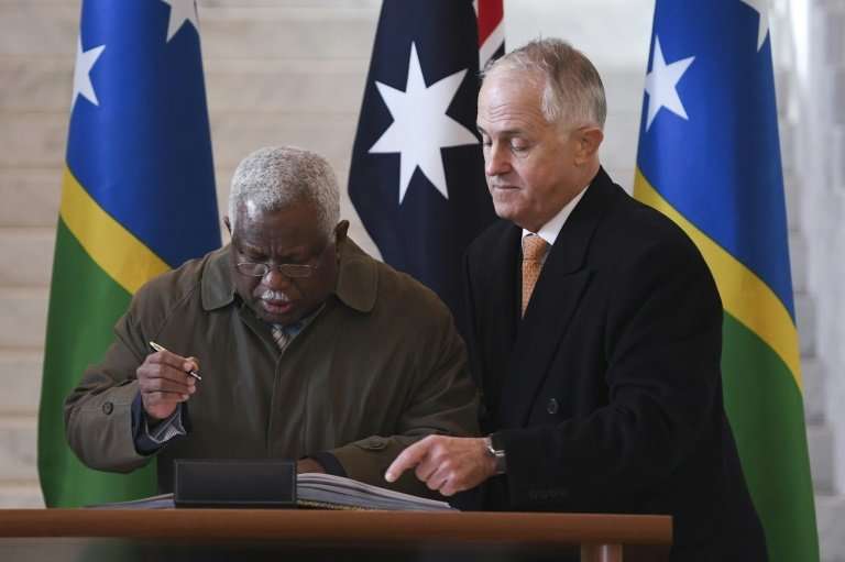 The impoverished Solomon Islands and Huawei inked a deal in late 2016 to construct the fibre-optic cable to Honiara to improve i