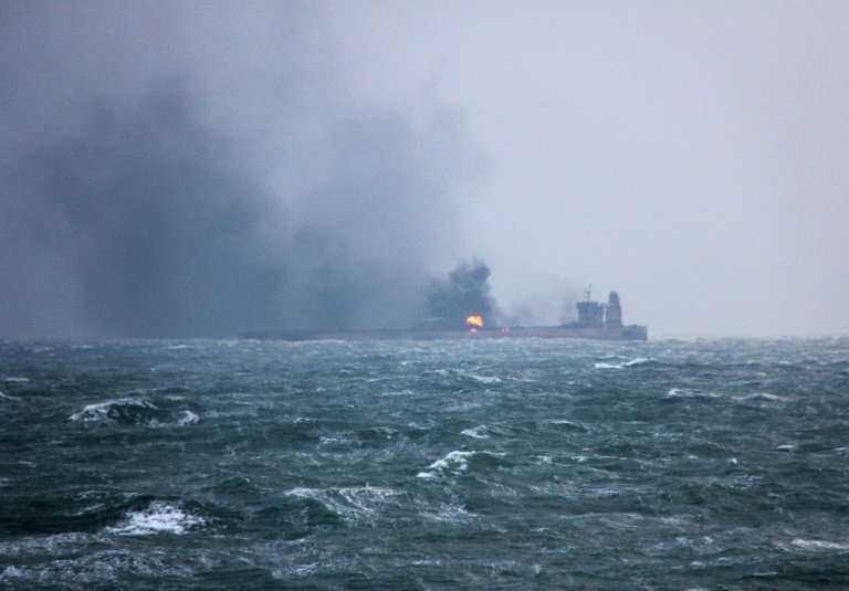 The Iranian oil tanker was on its way to South Korea when it collided with the CF Crystal