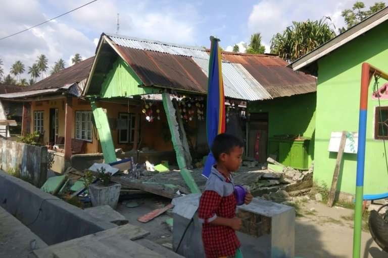 The quake hit Indonesia's central Sulawesi island at a shallow depth of some 10 kilometres