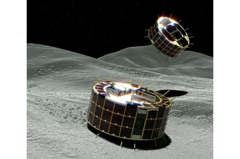 The rovers will use the low gravity environment to hop on the asteroid's surface
