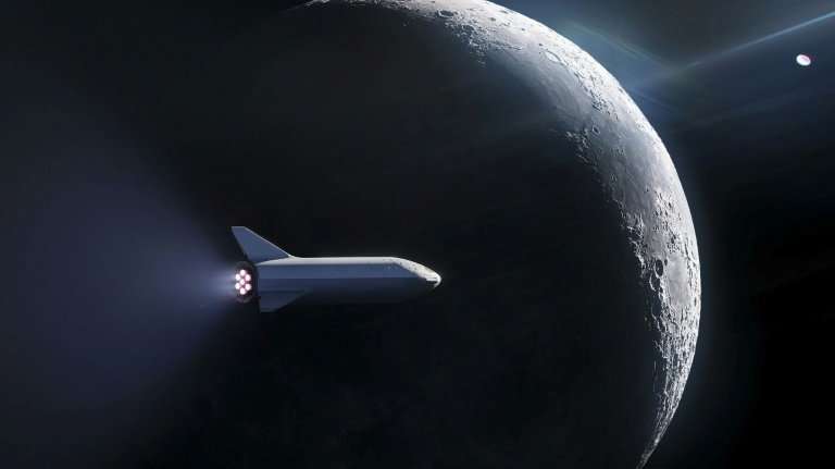 The shape of SpaceX's Big Falcon Rocket, shown in an artist's illustration, is reminiscent of the space shuttle