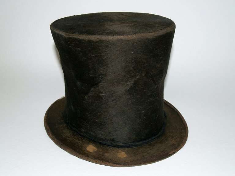 The stovepipe hat which DNA testing did not conclusively show had belonged to President Abraham Lincoln