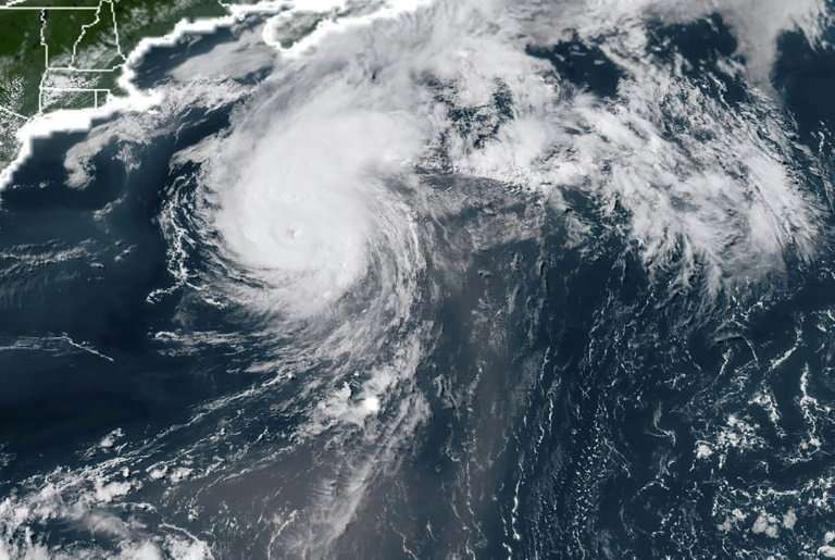 This NOAA/RAMMB satellite image shows Hurricane Chris off the US East Coast on July 11, 2018, but forecasters say this Atlantic 