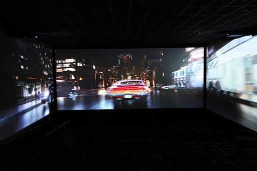 To fend off Netflix, movie theaters try 3-screen immersion