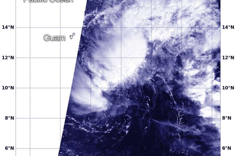 Tropical Storm watch up in Guam, NASA sees 02W form