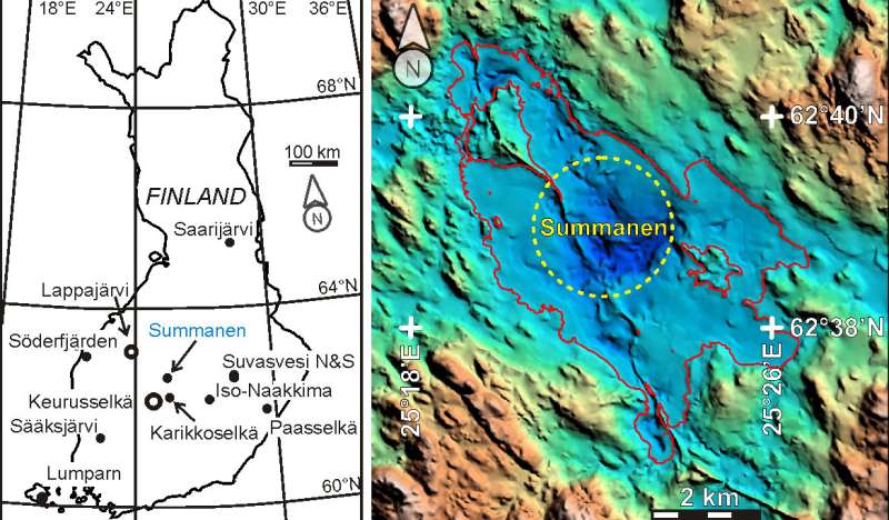 Twelfth impact structure discovered in Central Finland