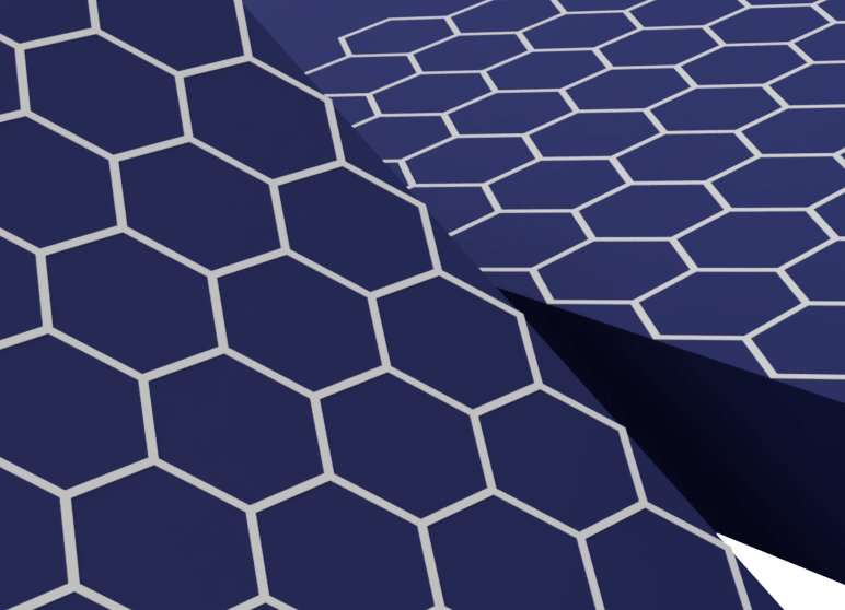Two graphene layers lean in for a kiss