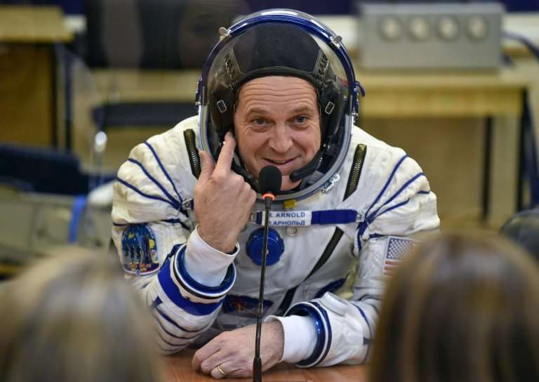 US astronaut Richard Arnold—shown here before heading to the International Space Station—is one of two Americans undertaking a s