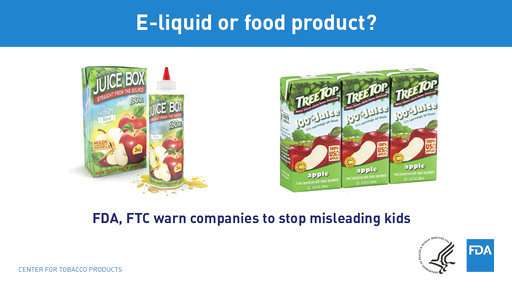 US warns liquid nicotine packets resemble juice boxes, candy